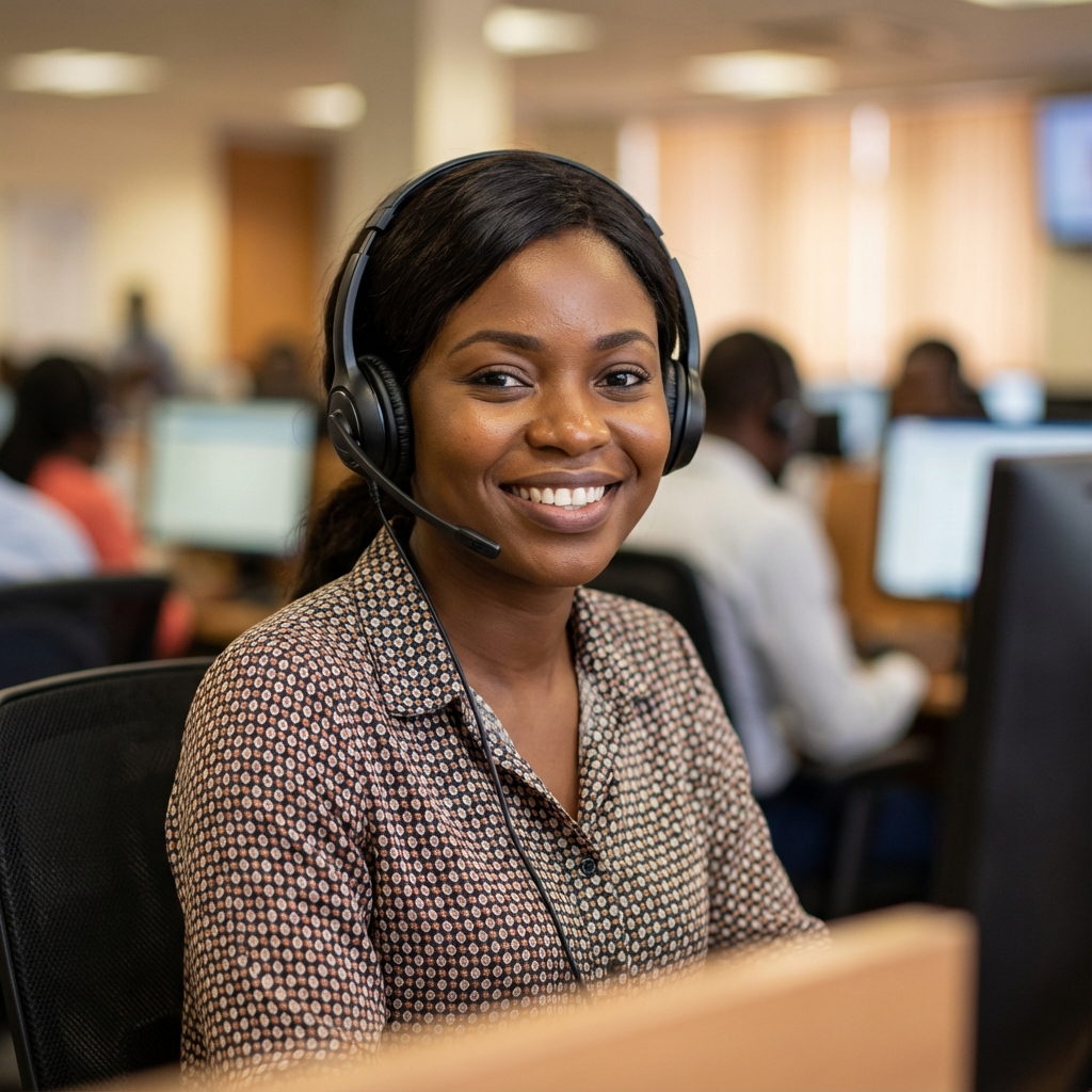 Friendly customer support agent